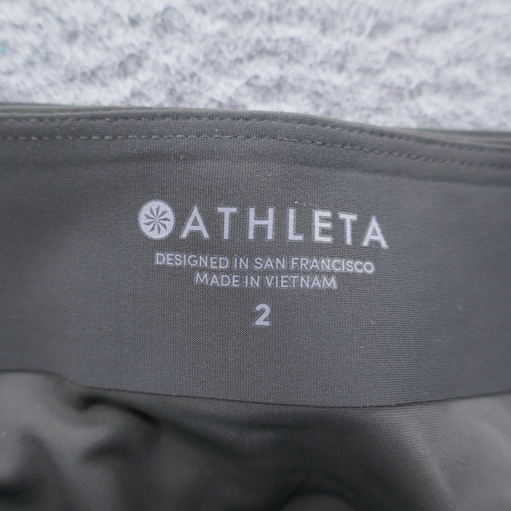 Athleta Womens Madison Moto‎ Tight Leggings 2 Gray Nylon Mid Rise Side Zip NEW - Picture 6 of 16